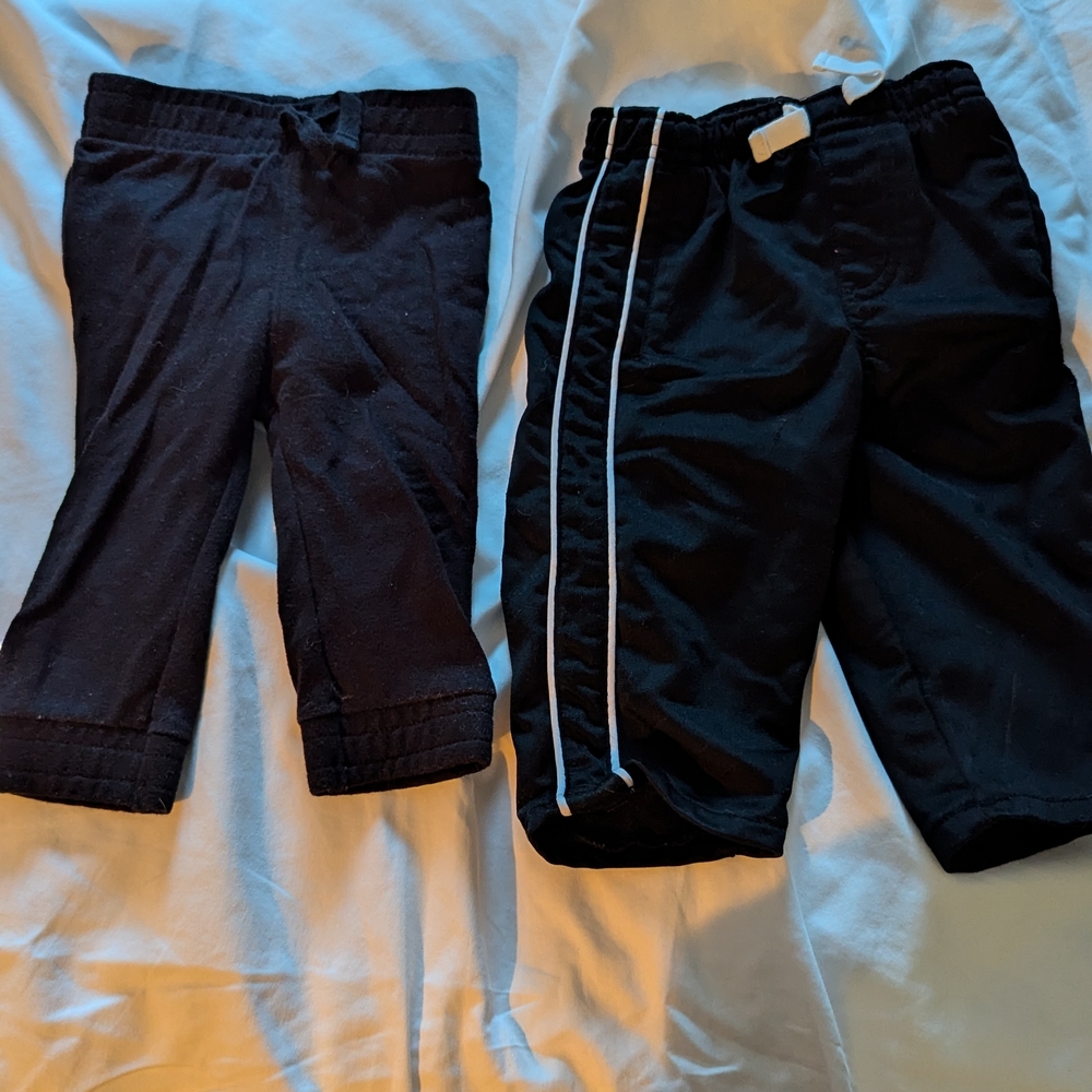 Kids Black Jogger Pants Set